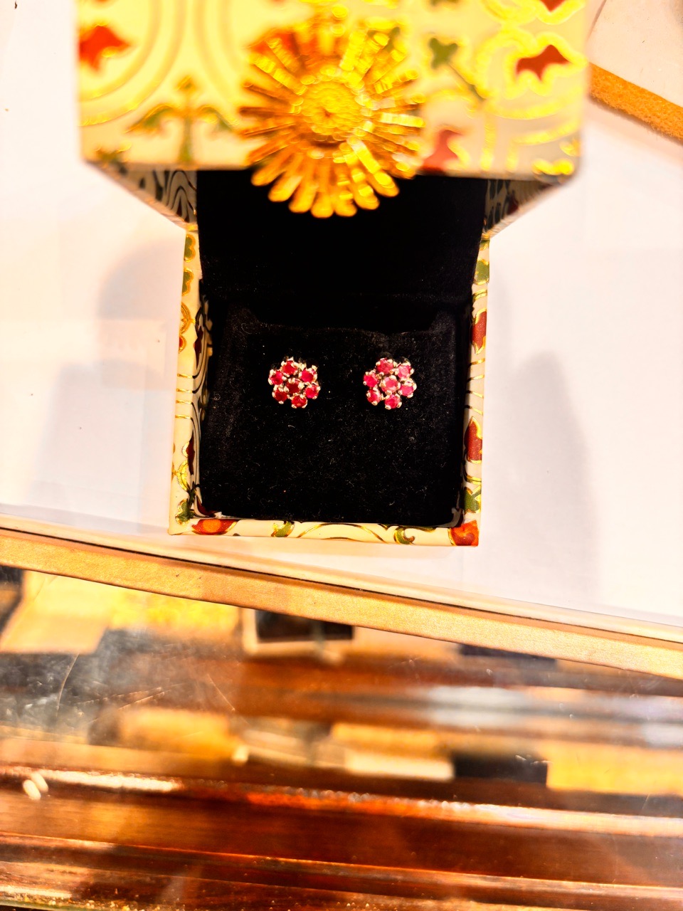Ruby Blossom Earrings view 2