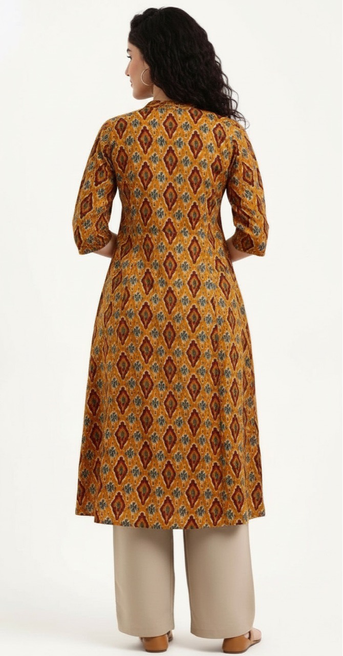 Floral Printed Cotton Kurti view 5