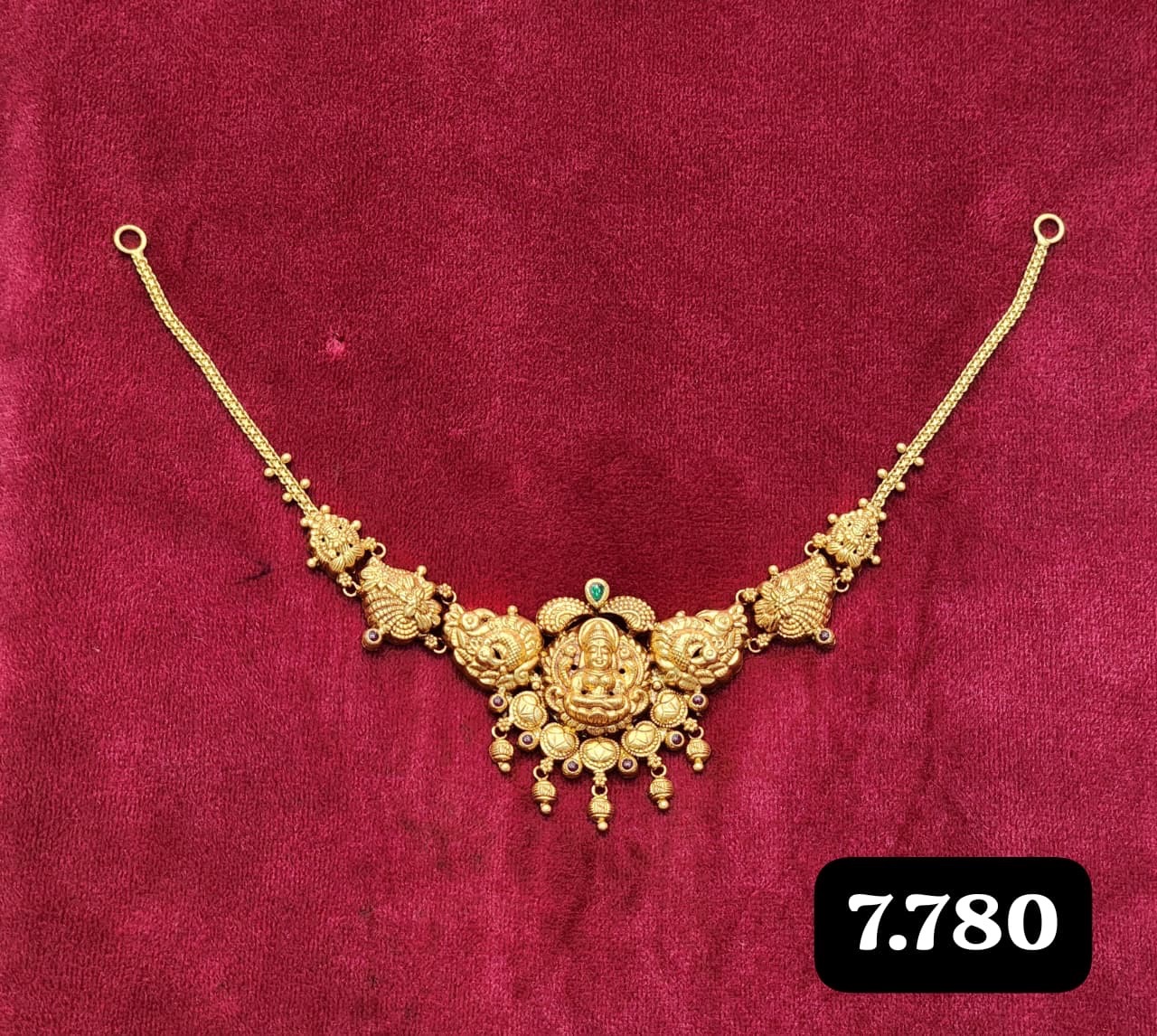Traditional Pendent Gold Necklace view 8