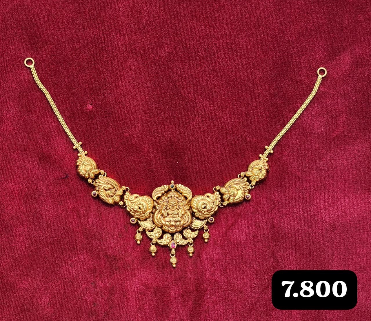 Traditional Pendent Gold Necklace view 6