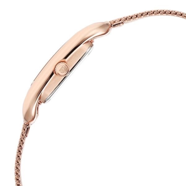 Titan Womens Rose Gold Mesh Watch 95298WM01 view 3
