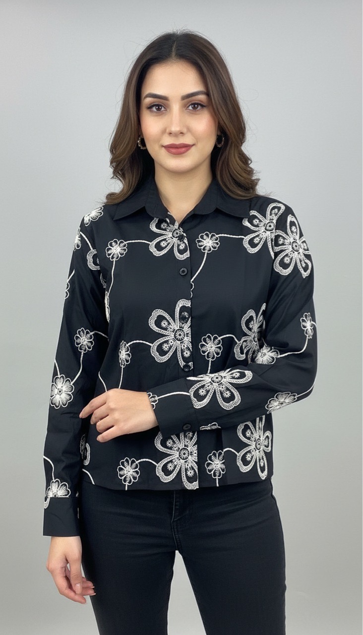 Floral Embroidered Shirt view 4