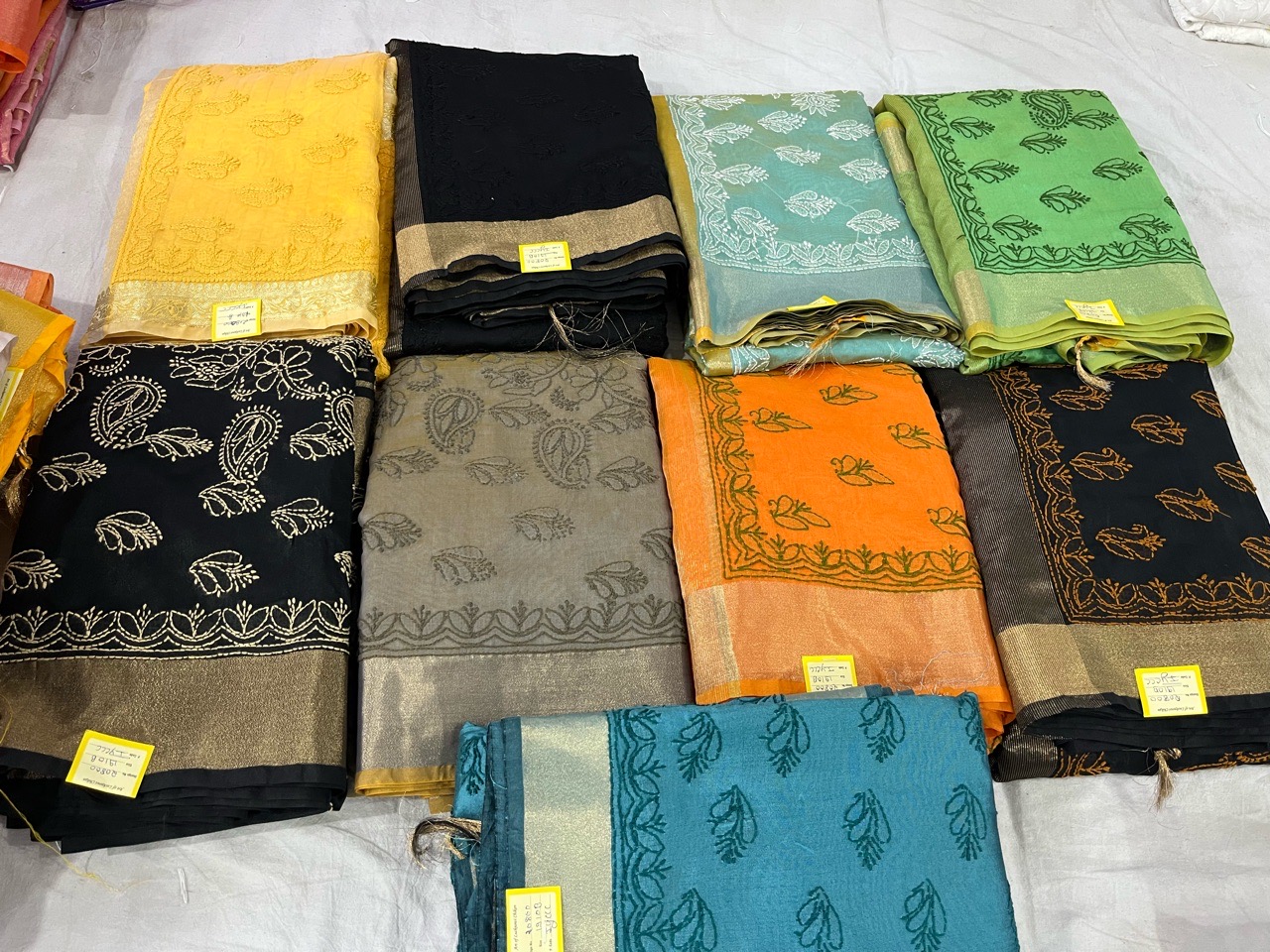 Chikankari Embroidered Sarees view 7