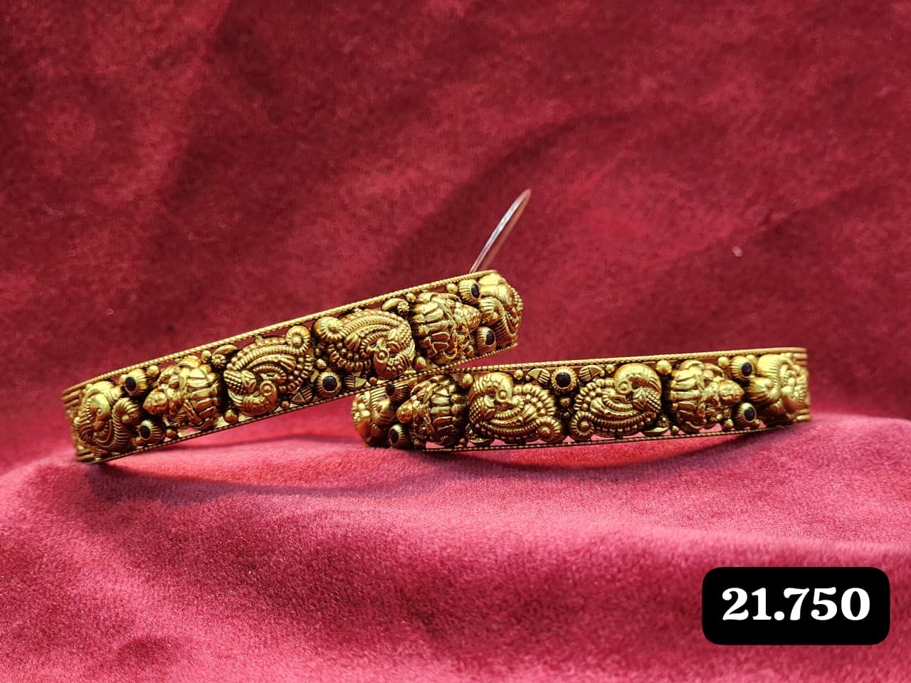 Elephant Design Gold Bangle view 4