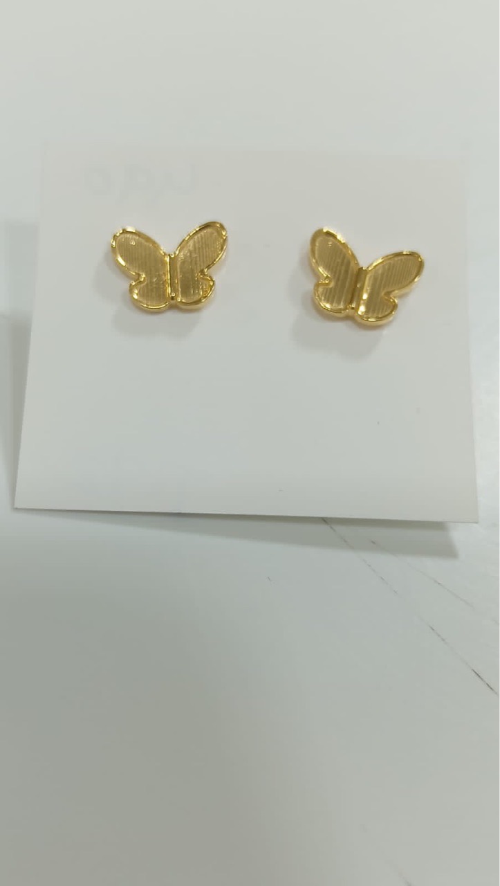 Gold Leaf Design Earrings view 10