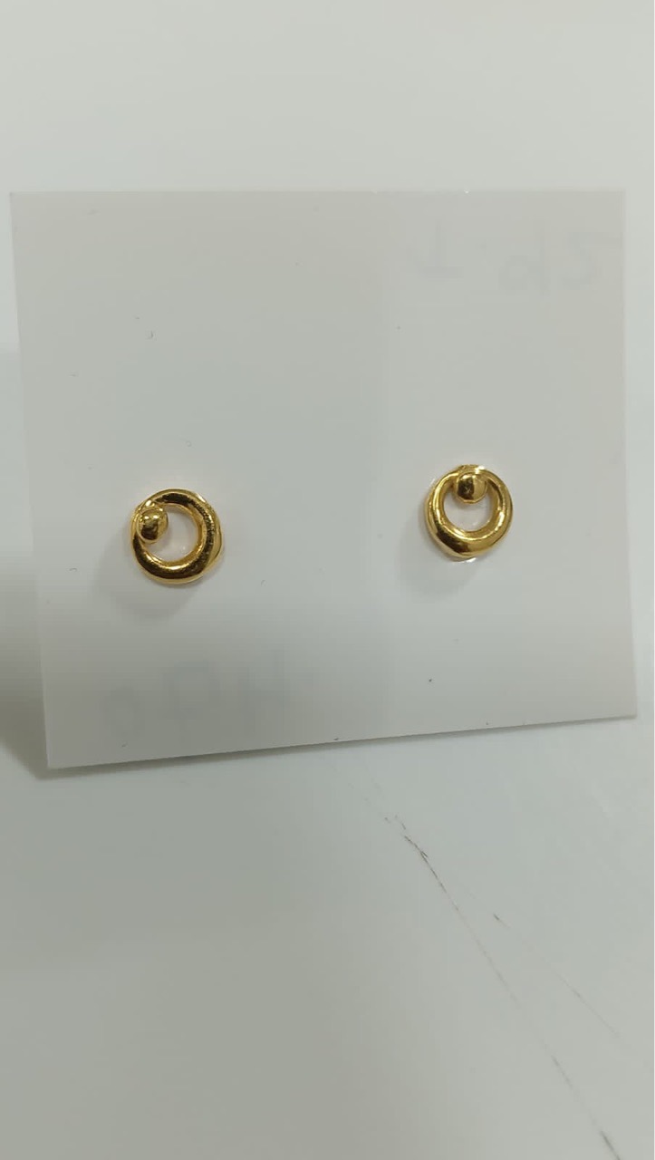 Gold Leaf Design Earrings view 9
