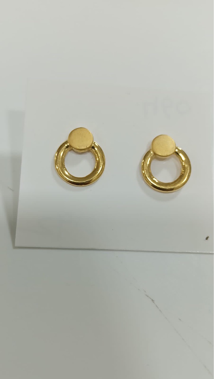 Gold Flower Studs view 2