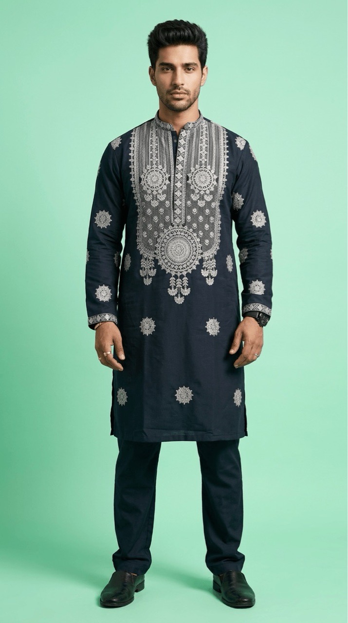 Kesar Embroidered Kurta view 2
