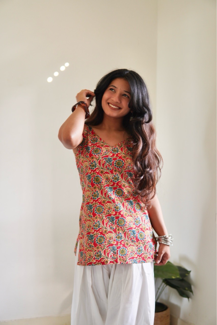 Red Paisley Kurti