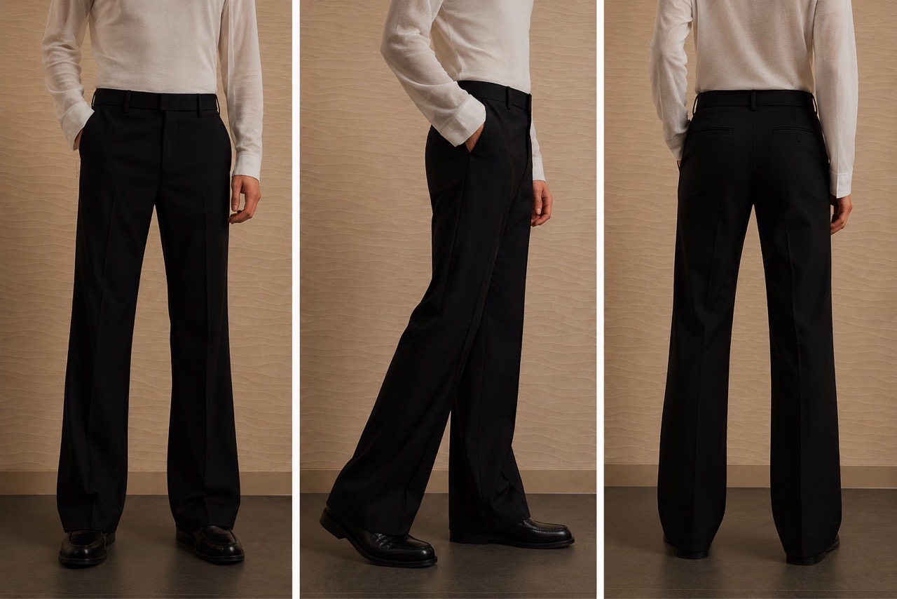 Black Japanese Bootcut Trouser view 2