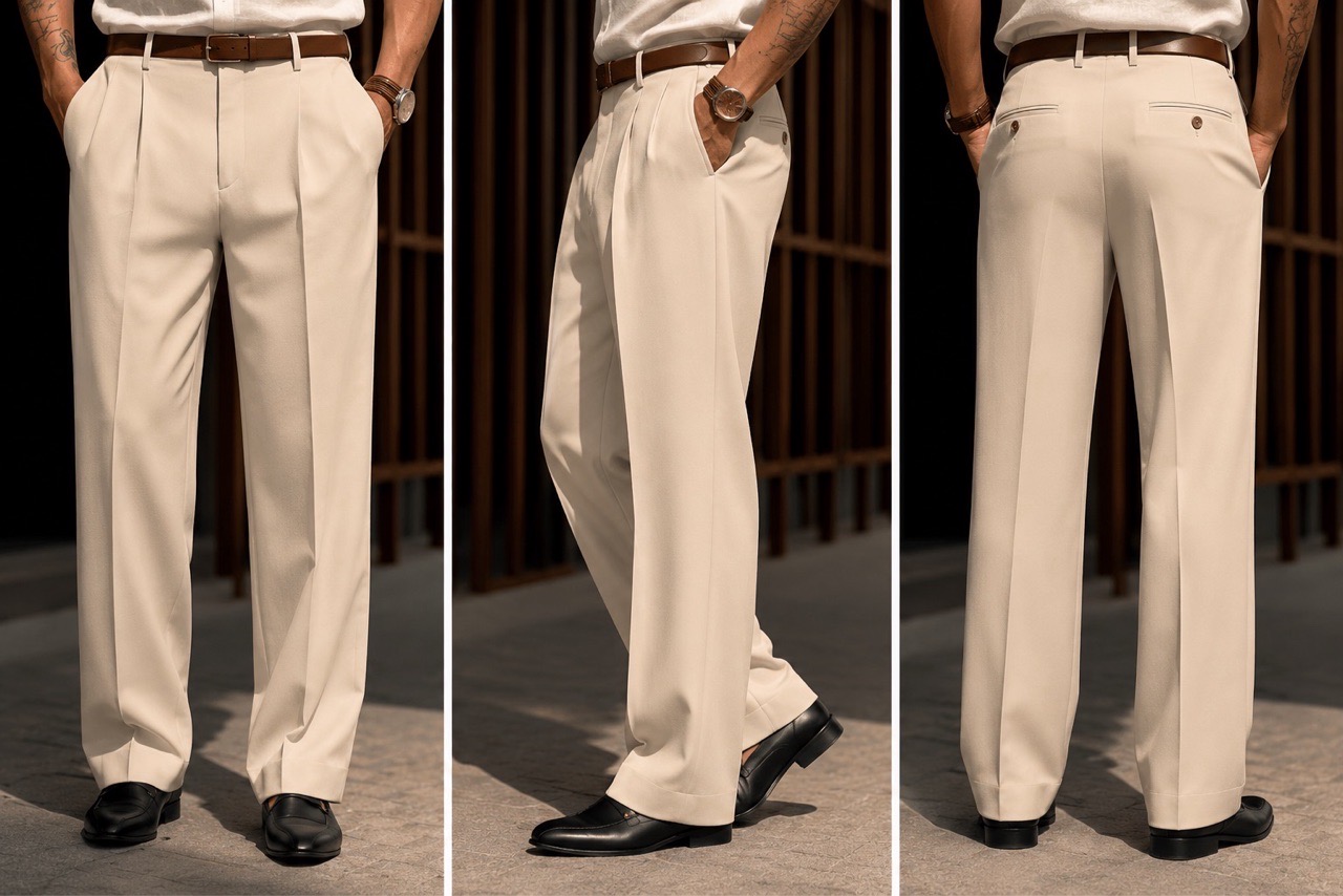 Single Pleated Japanese Trouser view 2