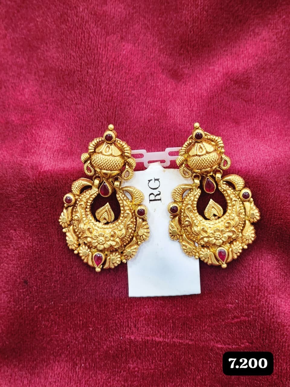 Traditional Gold Earrings 270526 view 5