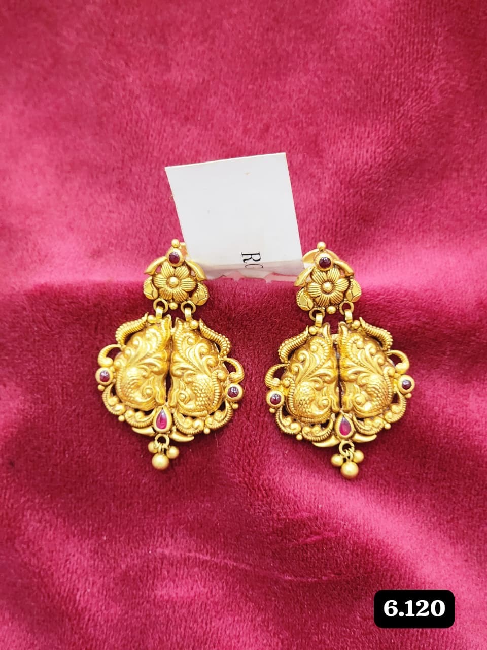 Traditional Gold Earrings 270526 view 4