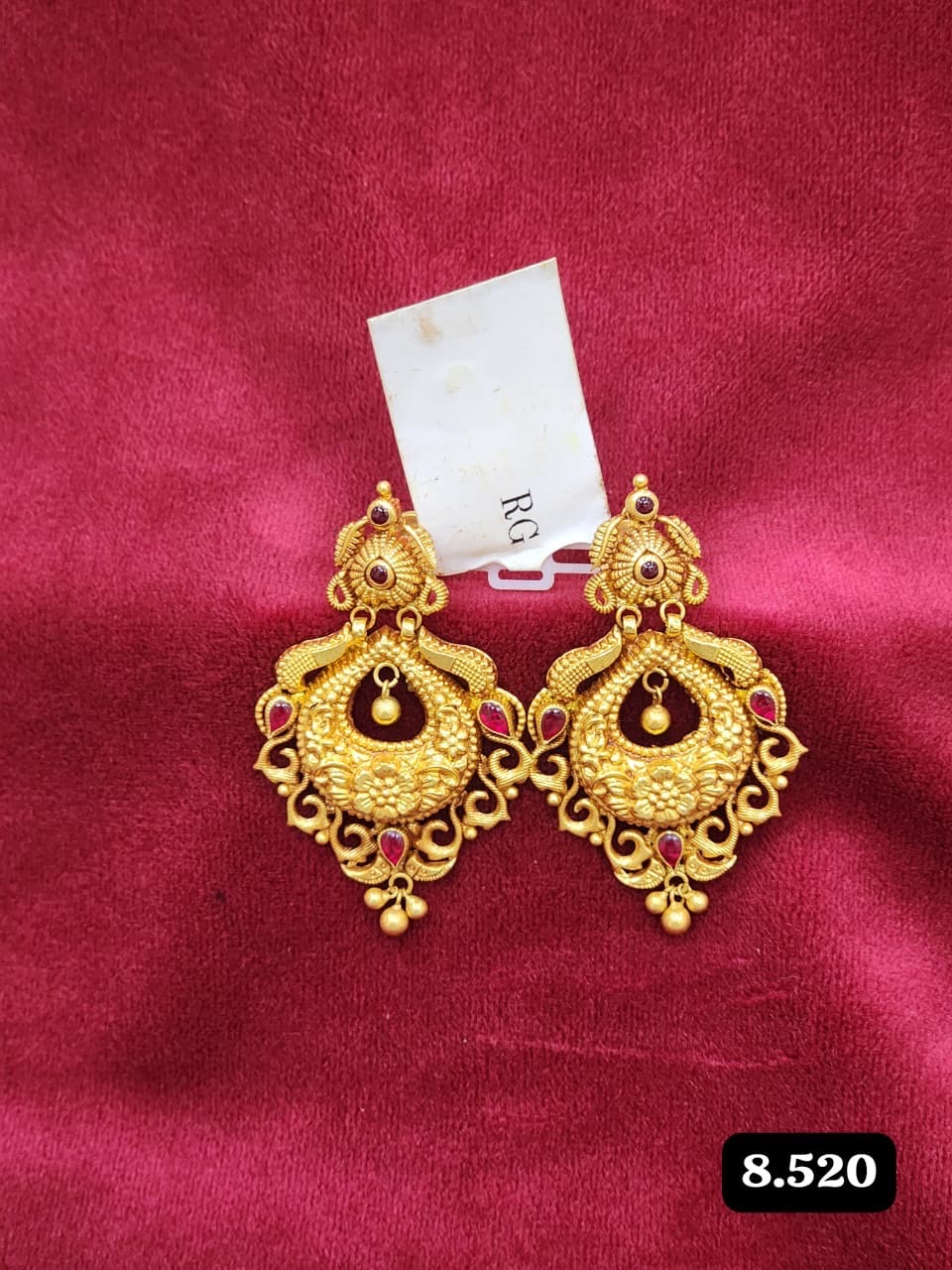 Traditional Gold Earrings 270526 view 6
