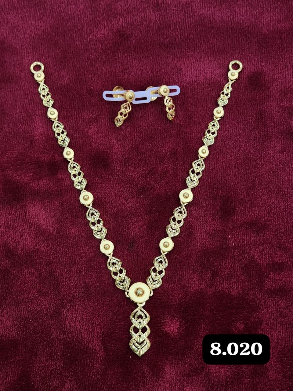 Gold Necklace and Earring Set view 2