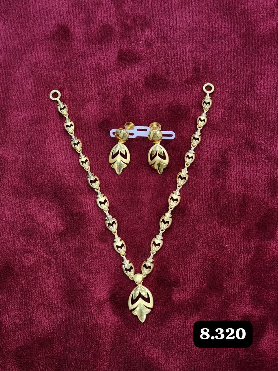 Gold Necklace and Earring Set view 10