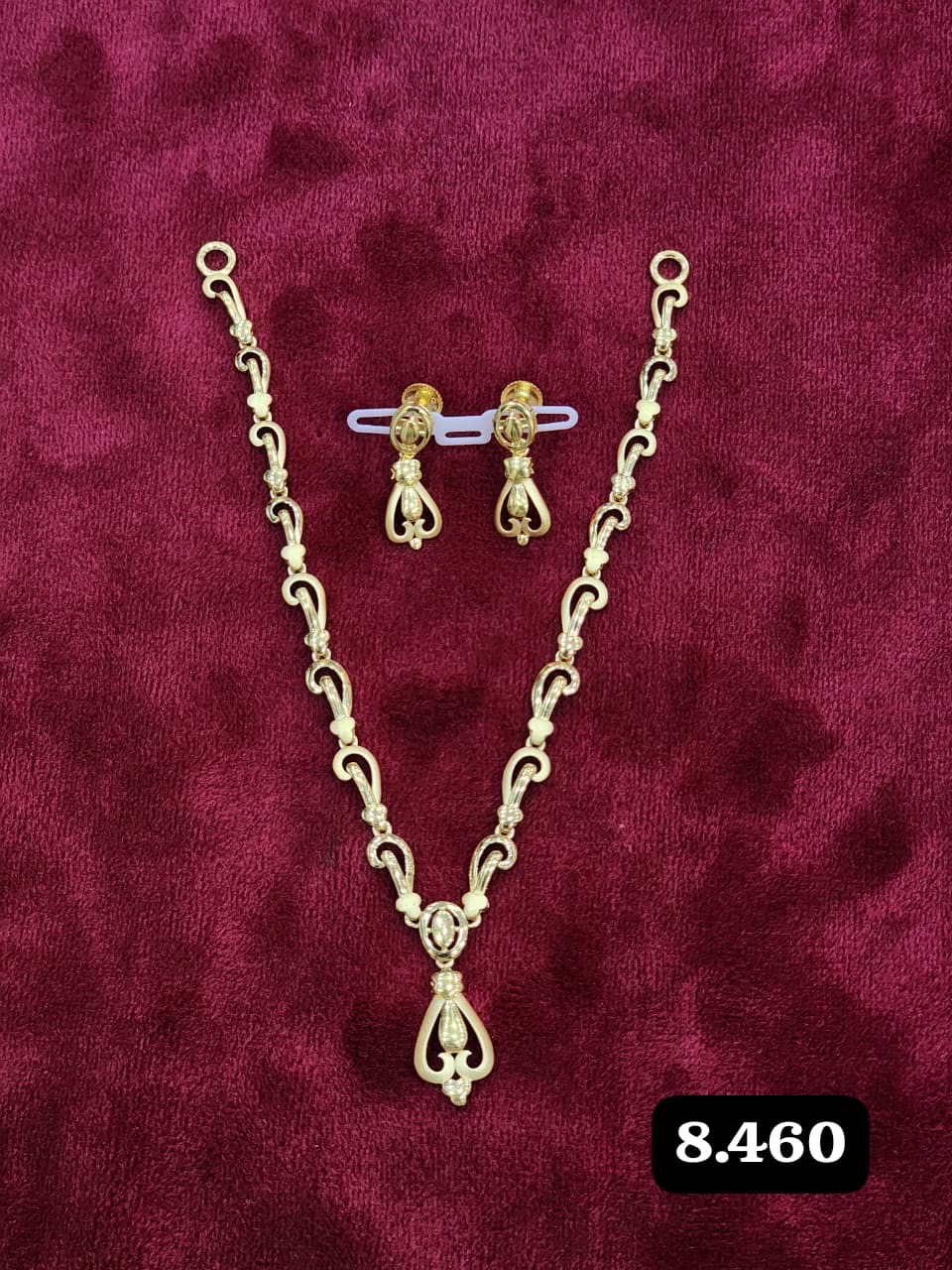 Gold Necklace and Earring Set view 5