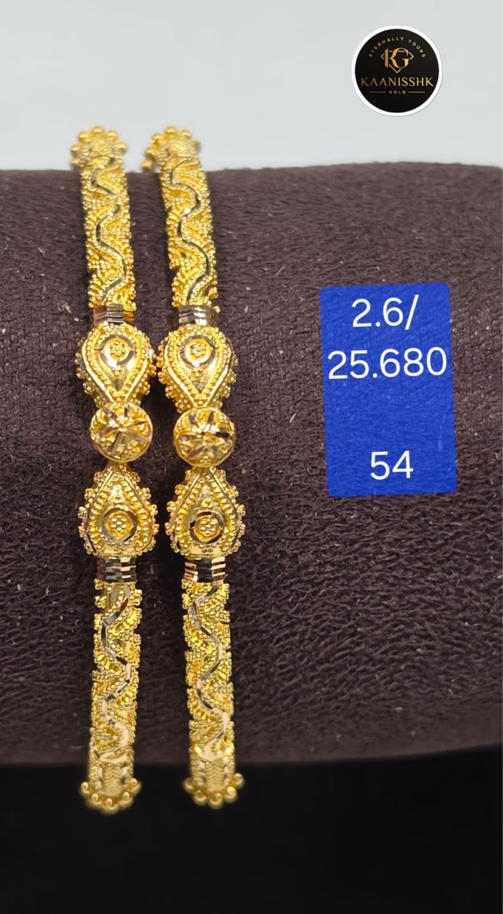 Kaanisshk Gold Bangles1 view 5