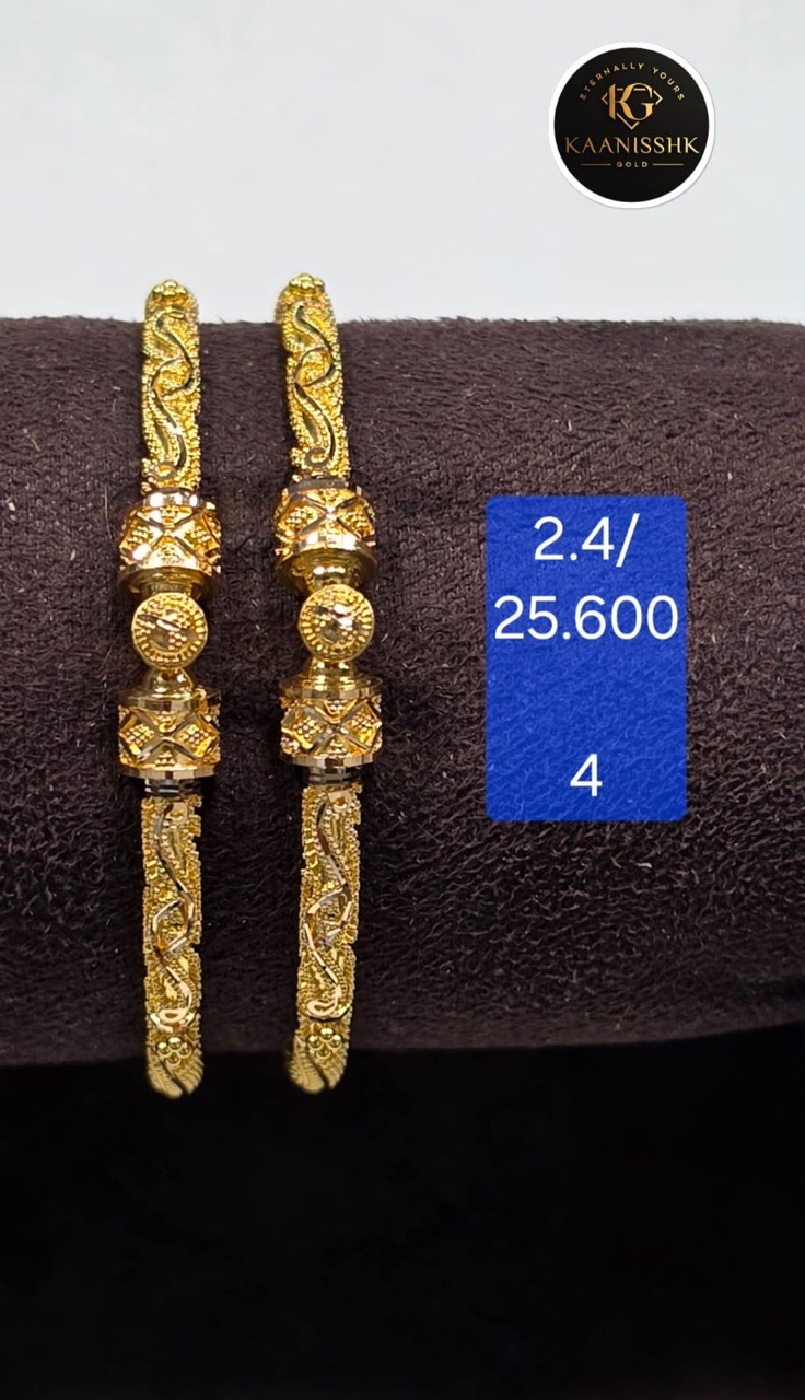 Kaanisshk Gold Bangles1 view 3