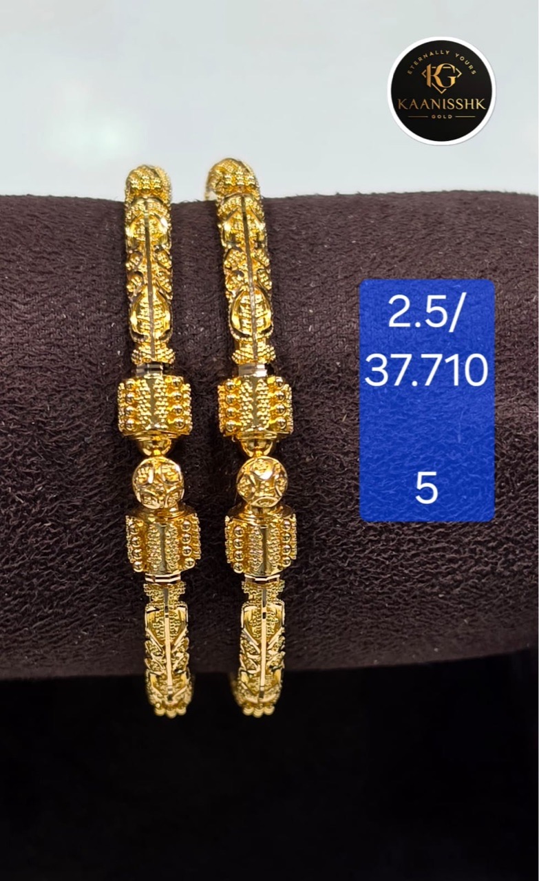 Kaanisshk Gold Bangles1 view 6