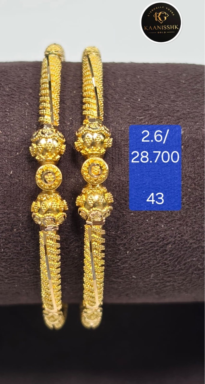 Kaanisshk Gold Bangles1 view 7