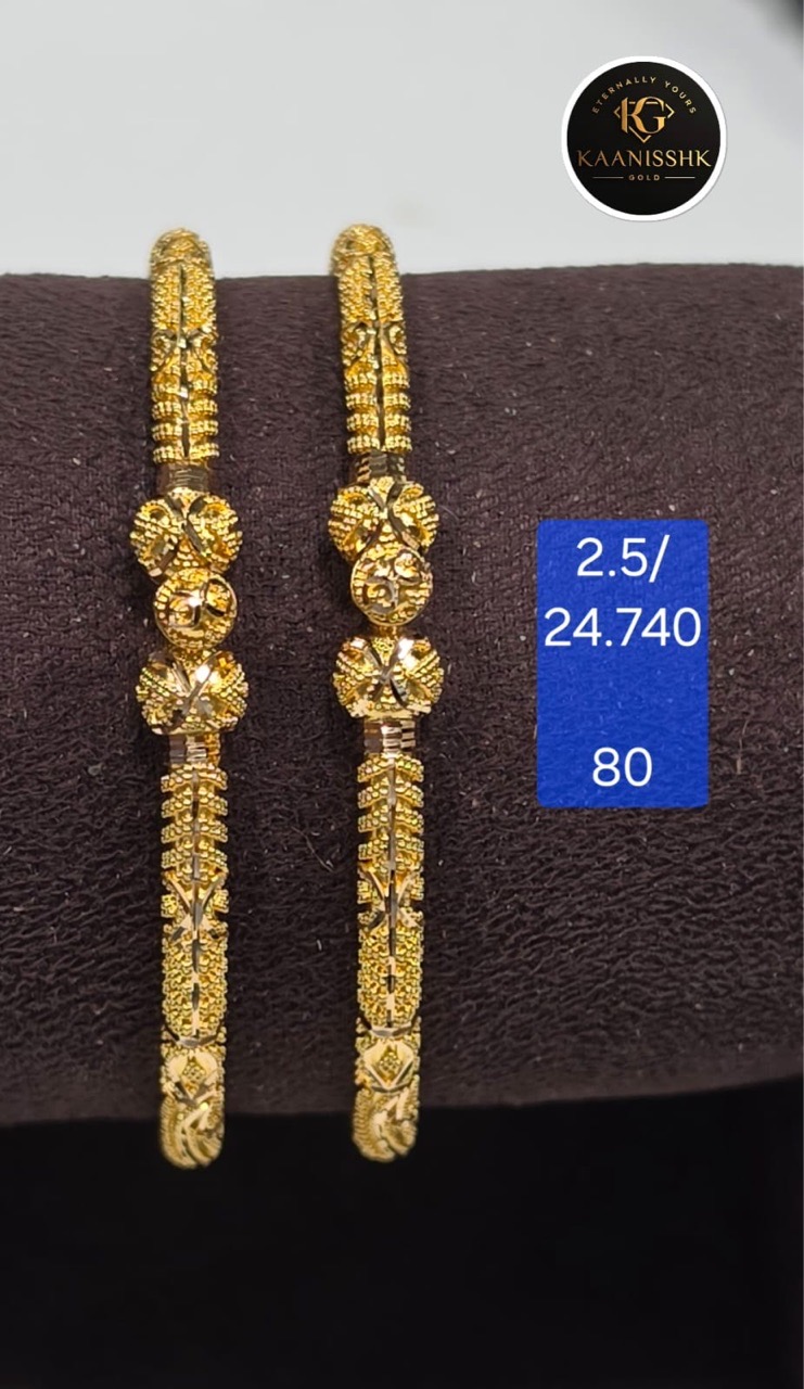 Kaanisshk Gold Bangles1 view 9