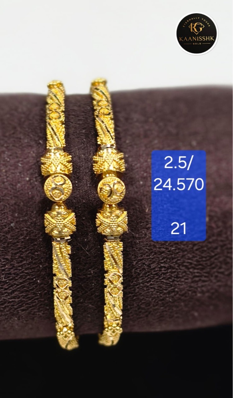 Kaanisshk Gold Bangles1 view 10