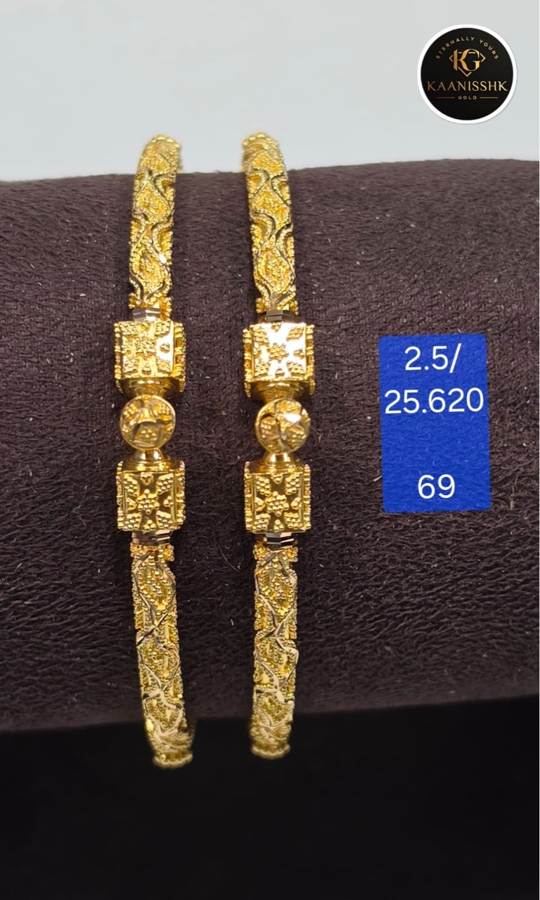 Kaanisshk Gold Bangles2 view 6