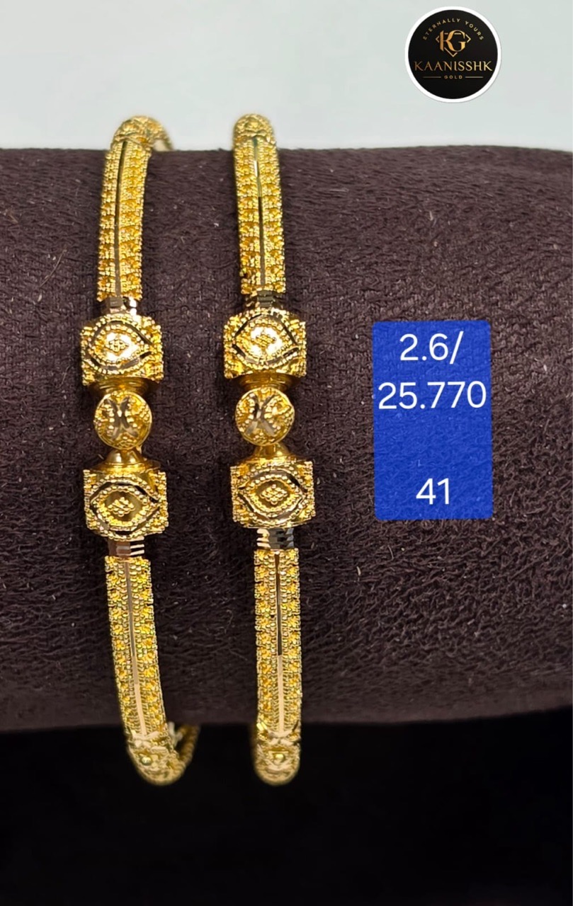 Kaanisshk Gold Bangles2 view 4
