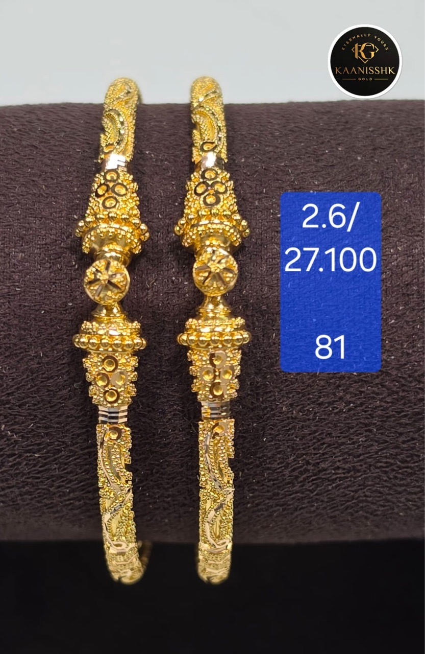 Kaanisshk Gold Bangles2 view 2