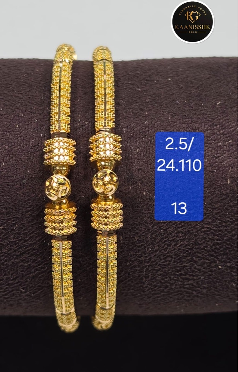 Kaanisshk Gold Bangles2 view 5