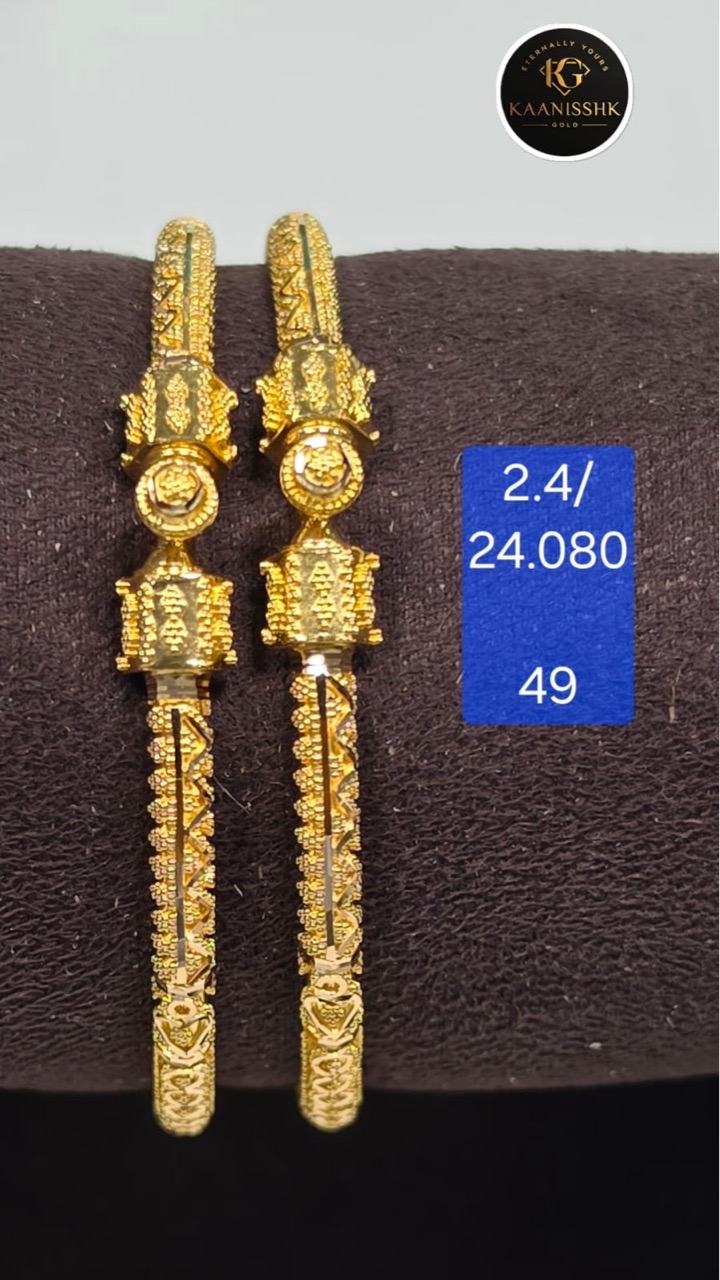 Kaanisshk Gold Bangles2 view 9