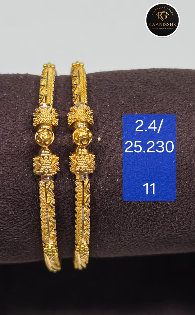 Kaanisshk Gold Bangles2 view 7