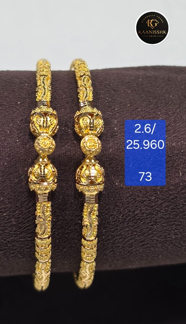 Kaanisshk Gold Bangles2 view 8
