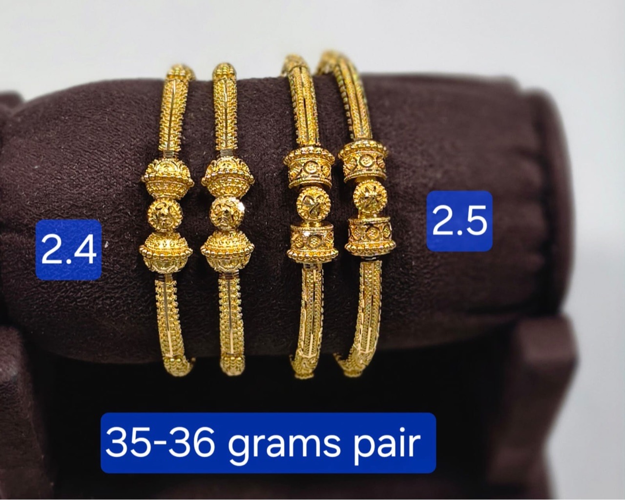 Kaanisshk Gold Bangles2 view 3