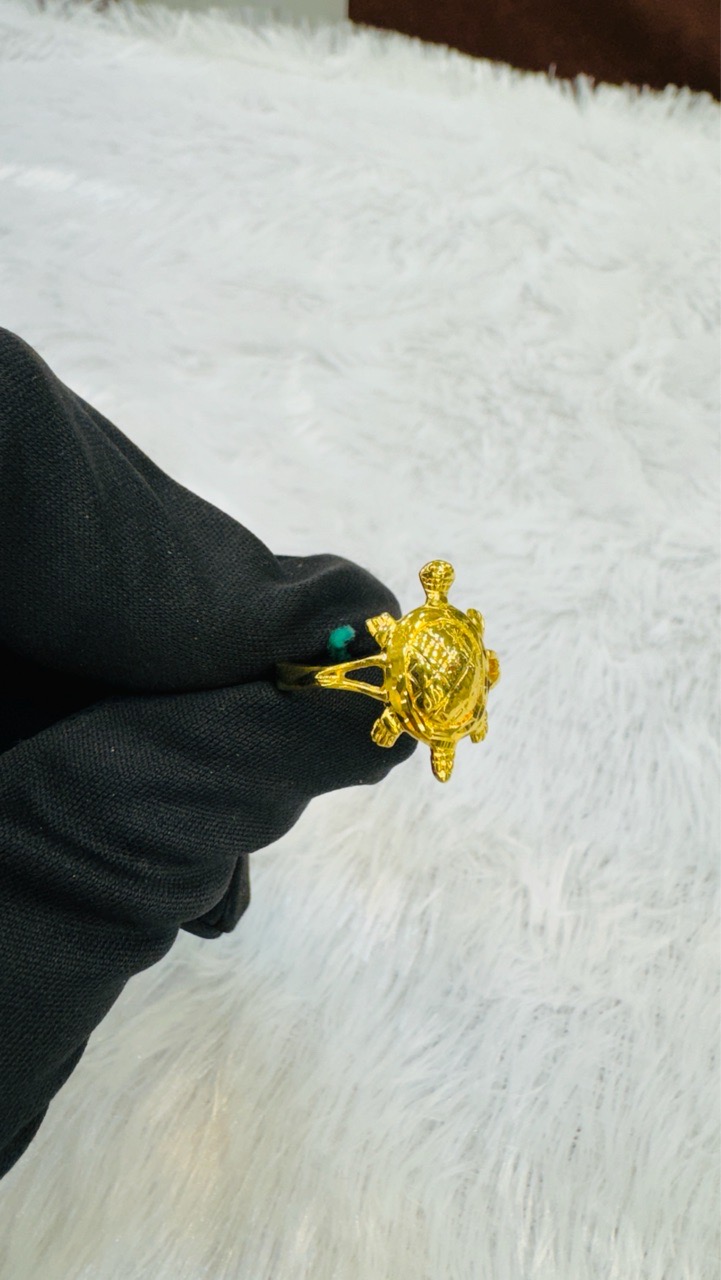 Gold Plated Turtle Ring view 3