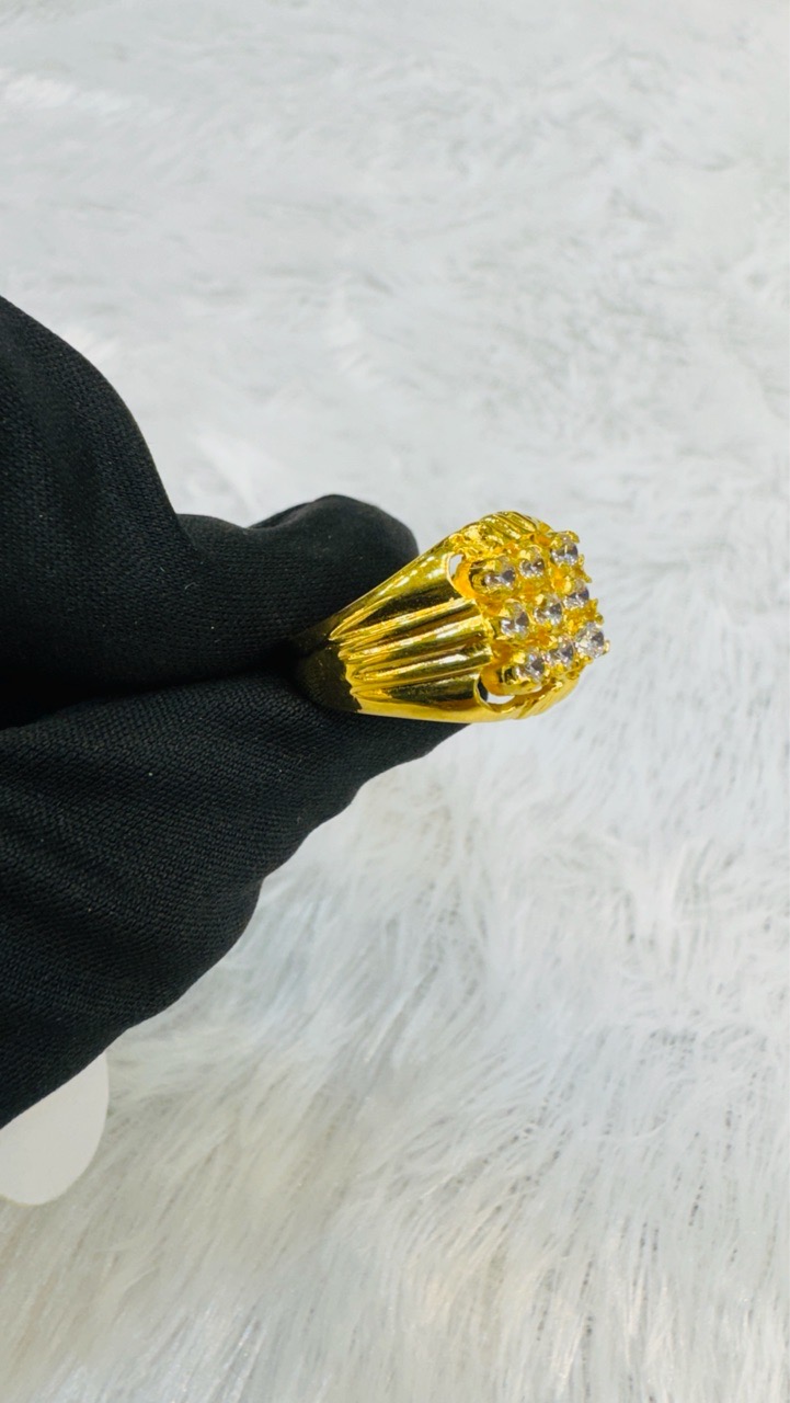 Zirconia Gold Gents Ring view 3