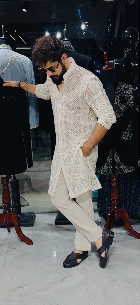 Transy Threadwork Kurta With Pant view 5