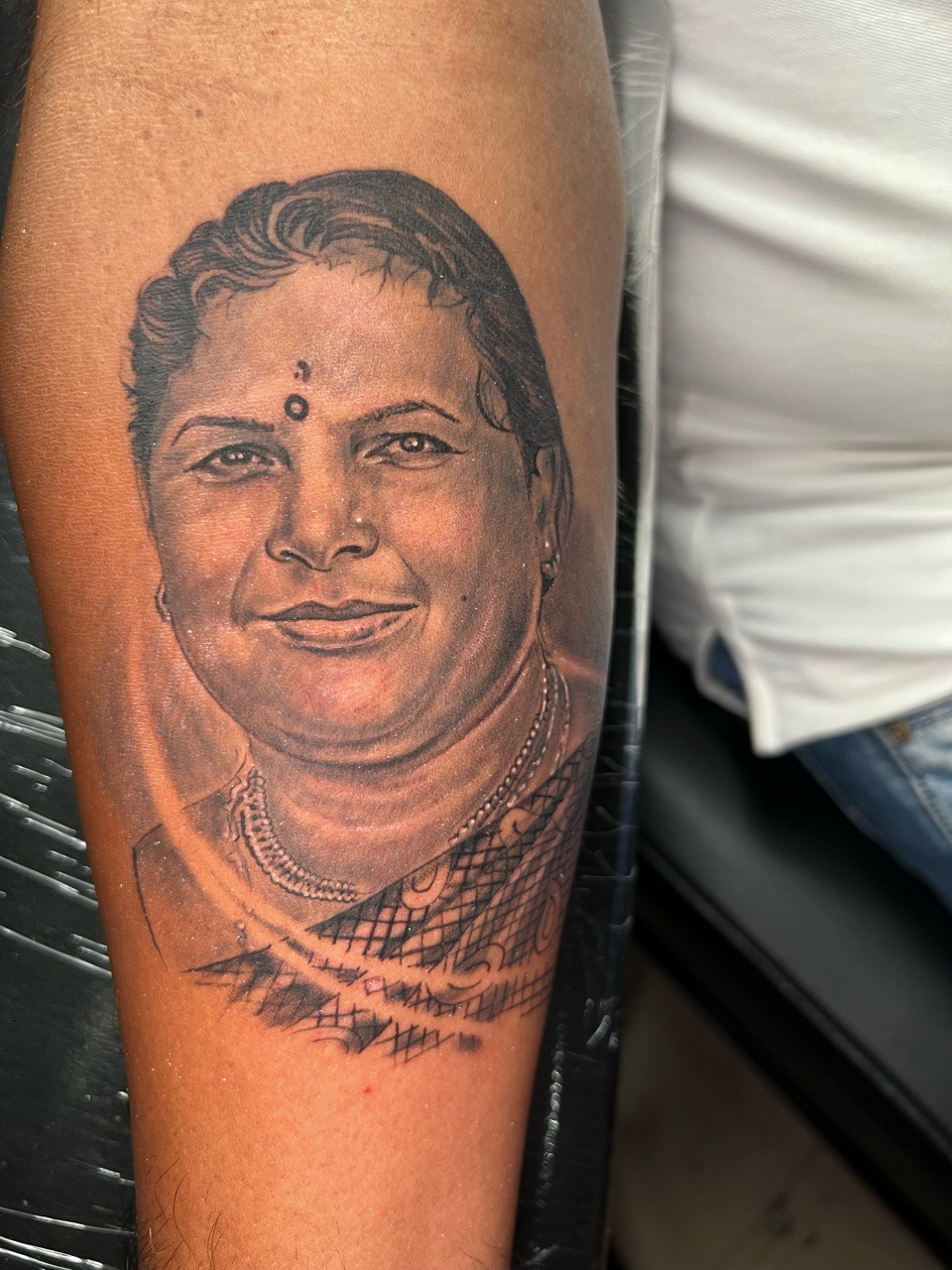 Custom Portrait Tattoo by Foxxyink view 2