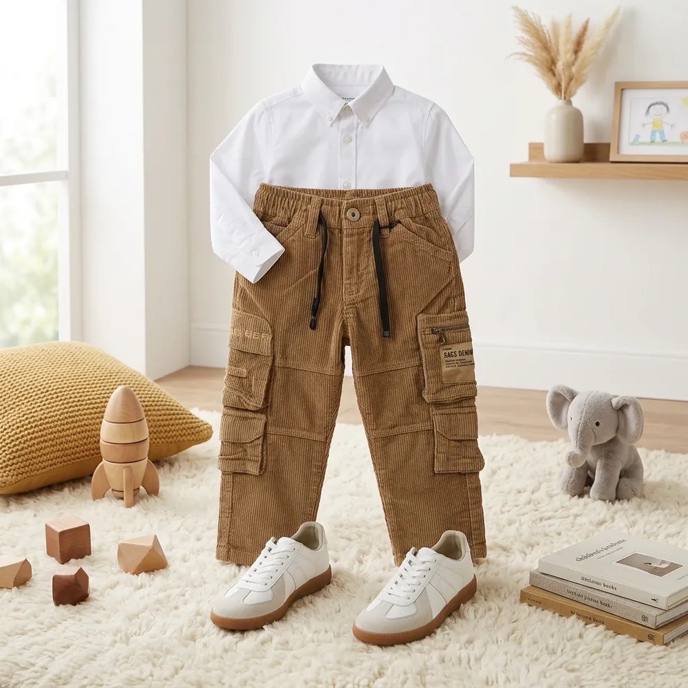 RAGS Denim Cargo Pants view 3