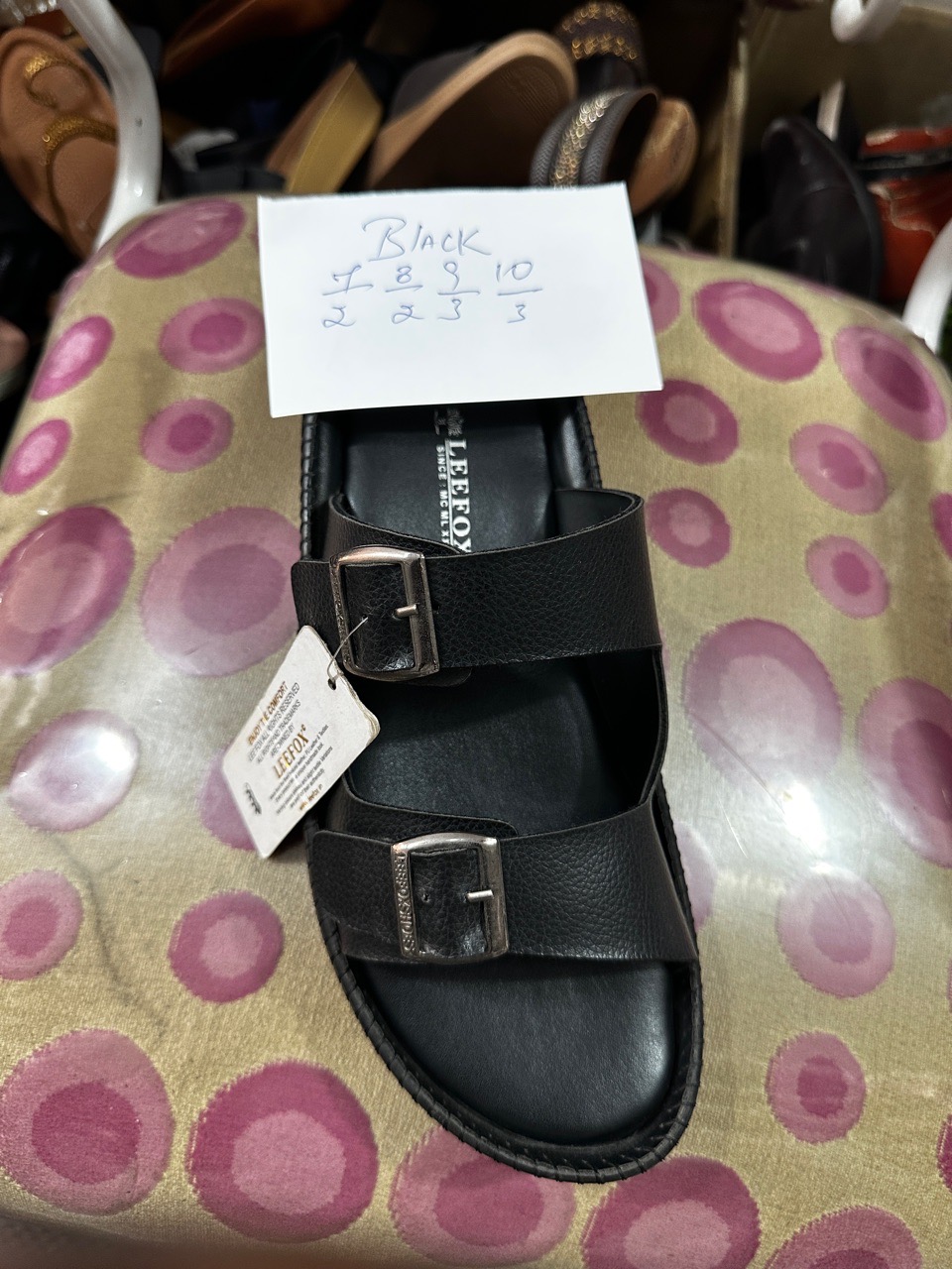 Black Leather Sandals