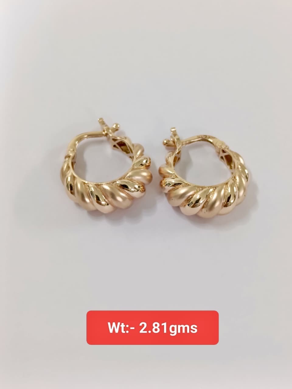 Gold Hoop Earrings view 3