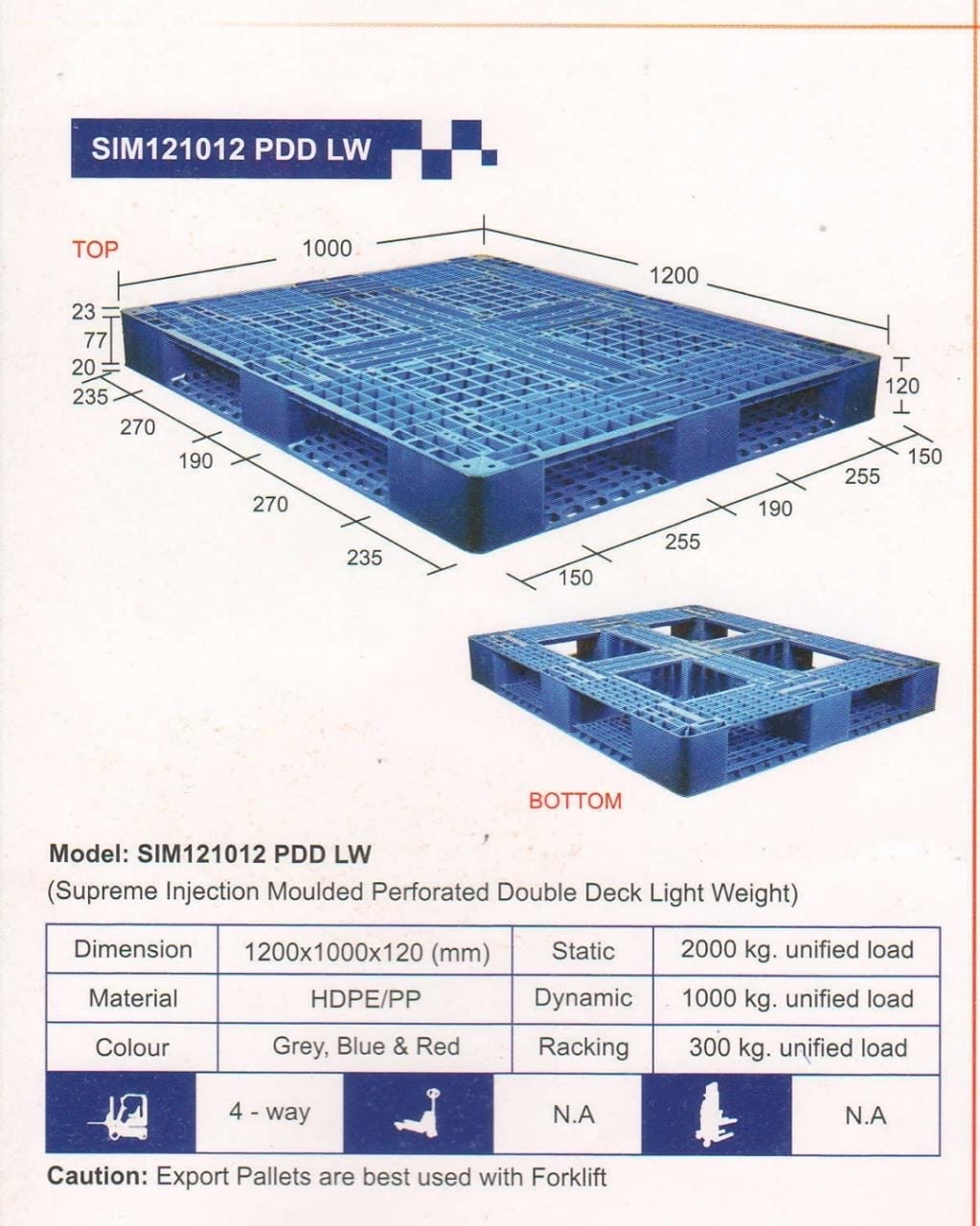 SIM121012 PDD Lightweight Pallet view 2