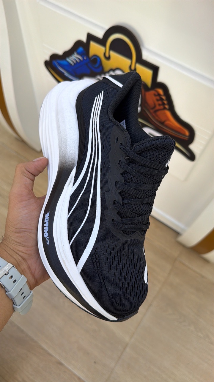 Black Running Shoes view 2