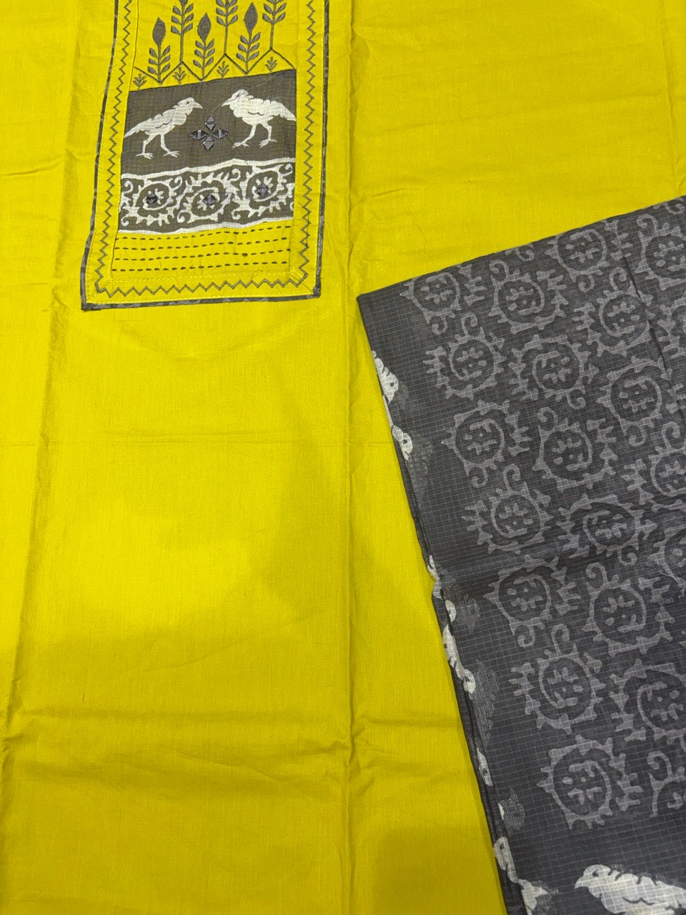 Yellow Unstitch Suit view 5