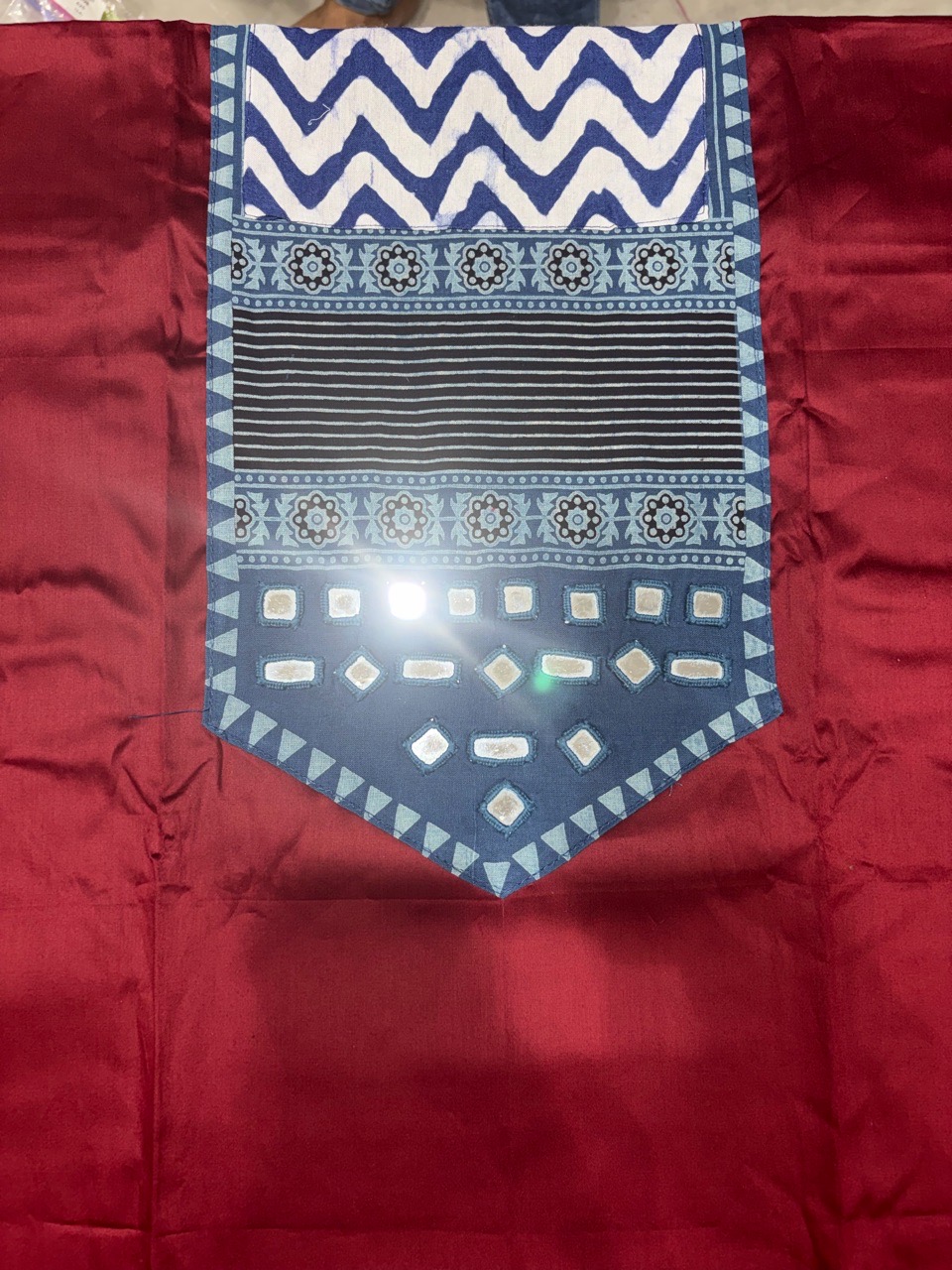 Maroon Unstitched Suit Set view 4