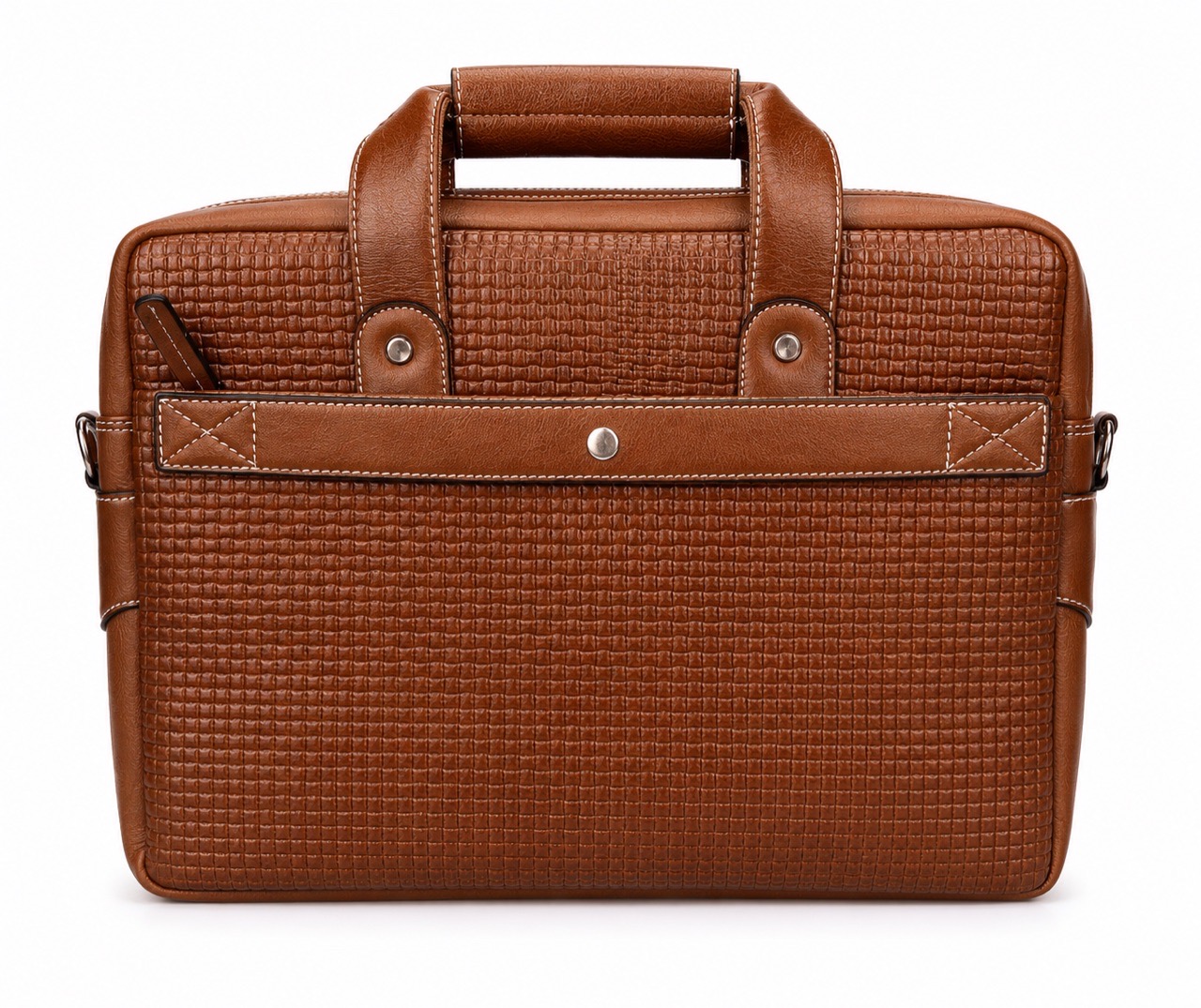 Brown Leather Laptop Bag view 2
