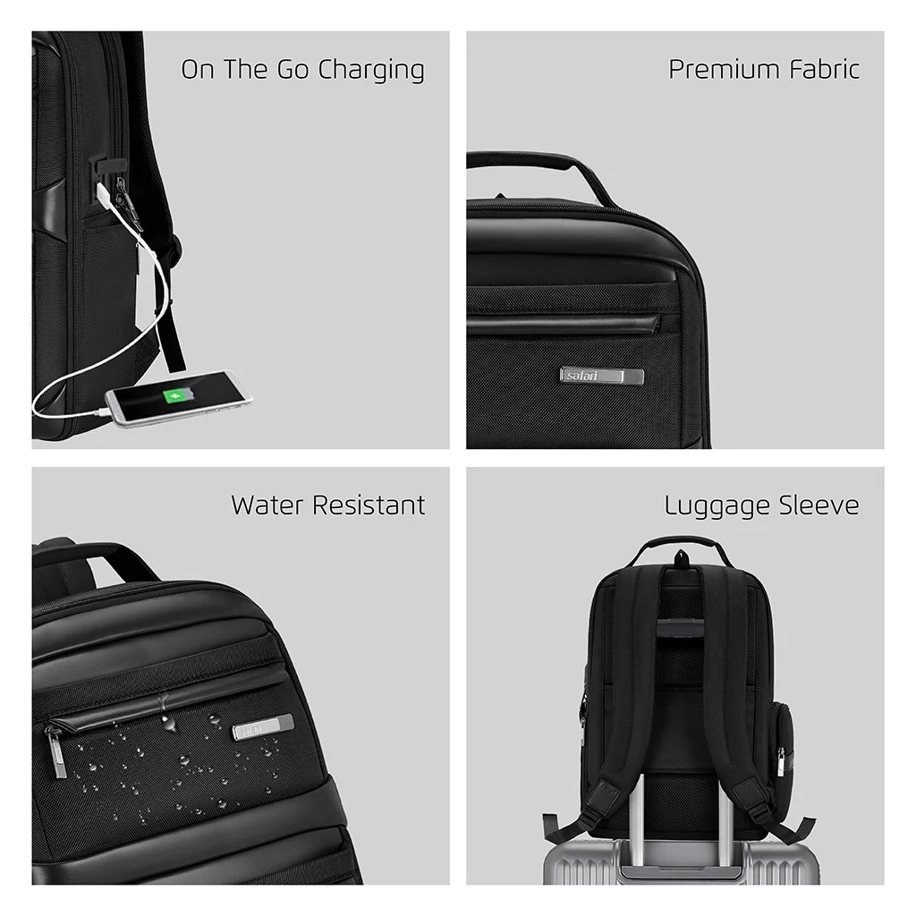 Safari Black Backpack view 2