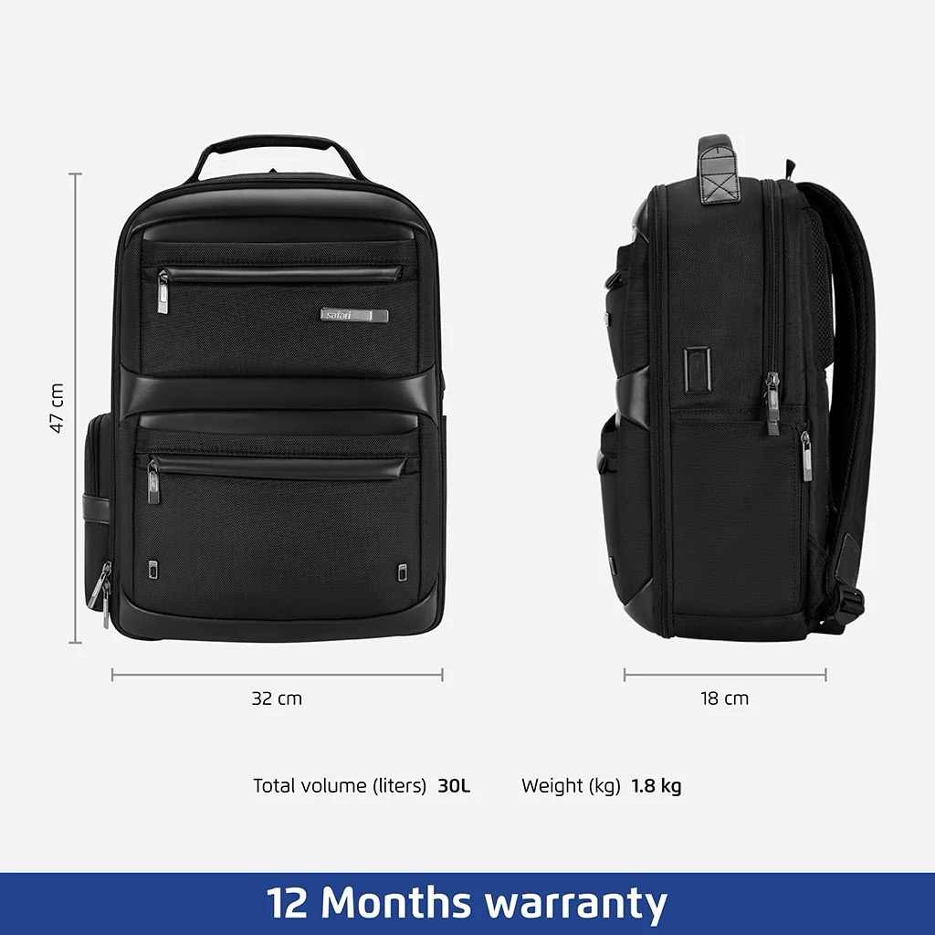 Safari Black Backpack view 6