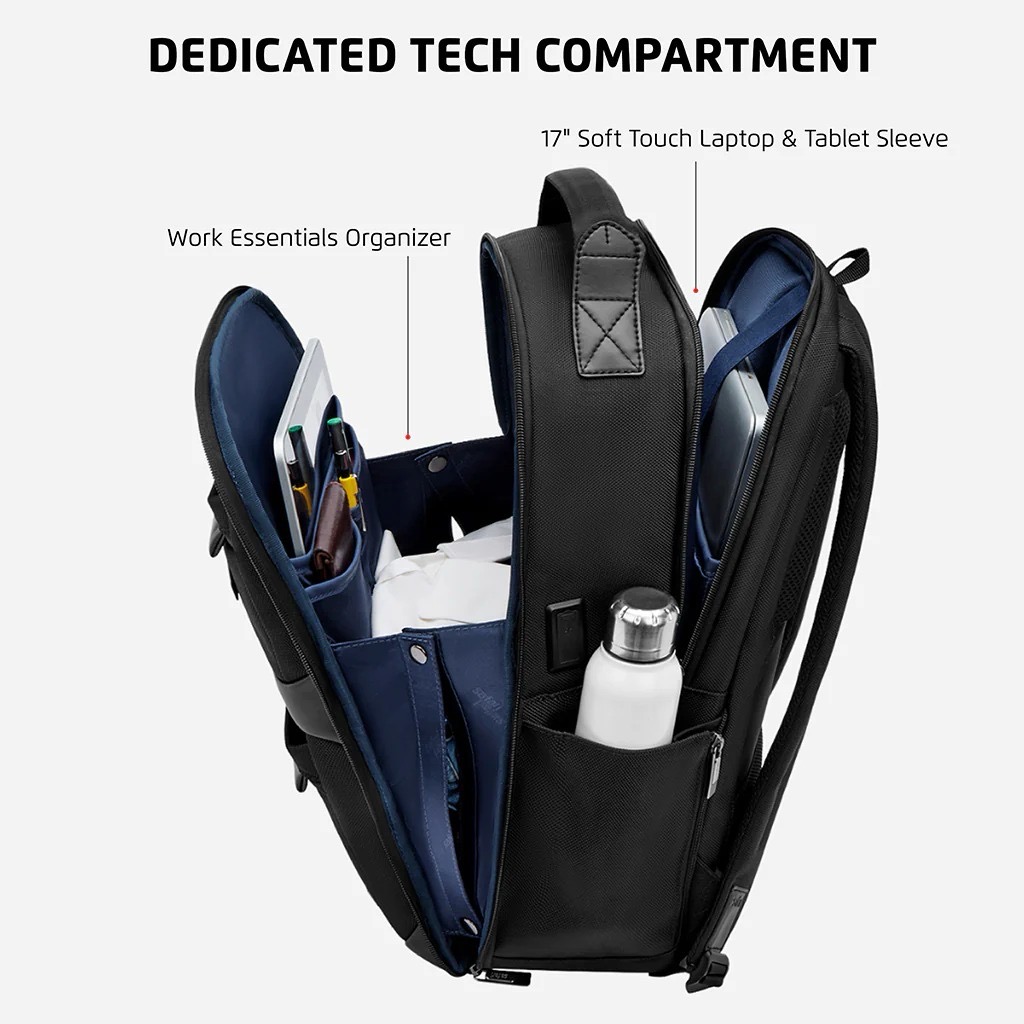 Safari Black Backpack view 4
